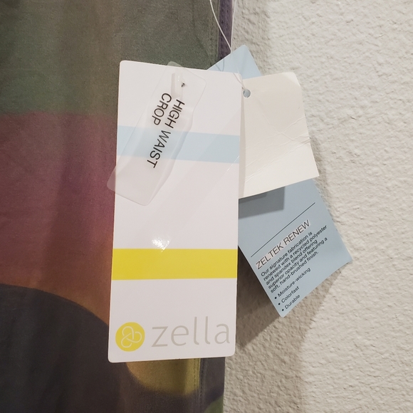 Zella New Hugh Waist Crop Leggings Size XS NWT Colorful Tie Knot Ankle - Picture 4 of 6